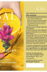 GAL Biocurcumin+ Forte product label highlighting ingredients and benefits for inflammation and immune support.